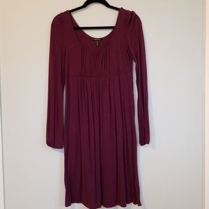 Daisy Fuentes Plum Empire Waist Dress S